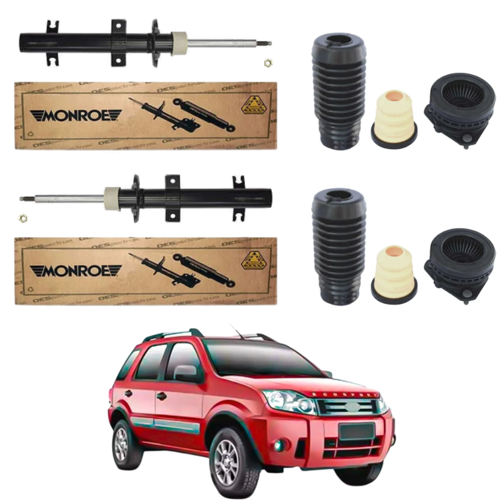 PAR AMORTECEDOR DIANTEIRO ECOSPORT 2003 A 2012 MONROE + KIT