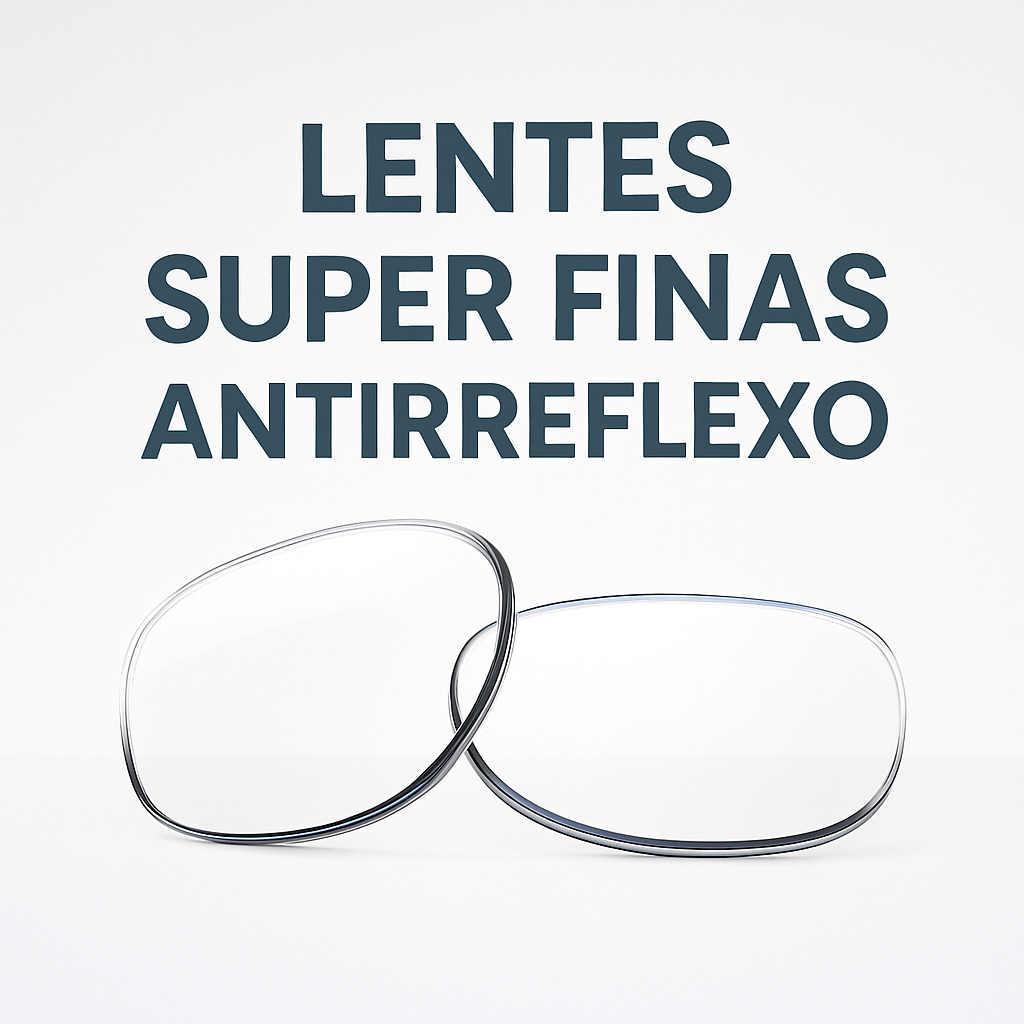 Par Lentes Super Finas Antirreflexo Miopia Astigmatismo Leves e Discretas