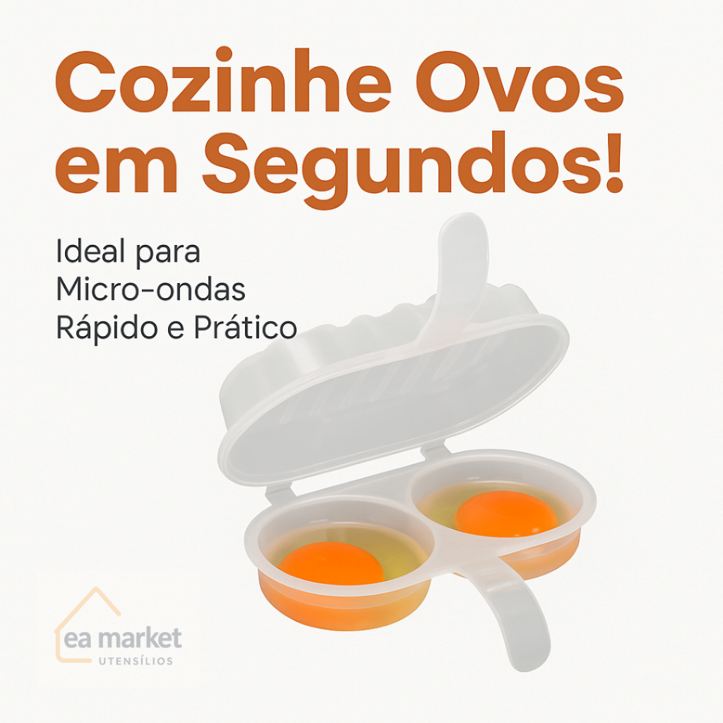 Forma de Ovo 2 em 1 para Micro-ondas – Prática, Rápida e Saudável!