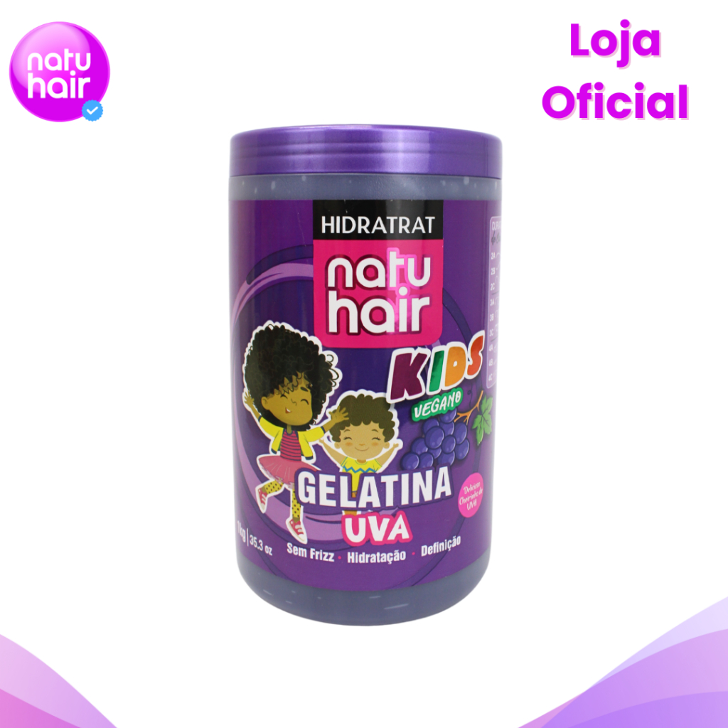 Gelatina Natuhair Hidratrat Uva- Kids Vegano 1kg em Oferta na Shopee