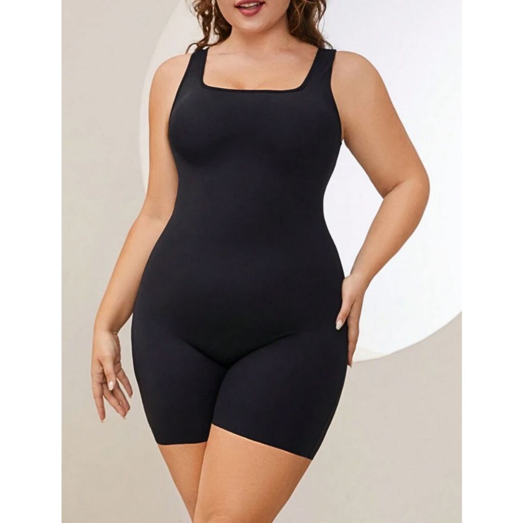 Macaquinho Macacão Plus Size Ribana Canelado Feminino Confortável em Oferta na Shopee