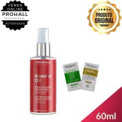 Absolut Oil 60ml Prohall Reparador De Pontas Danificadas + 2 Sachês Hidratação Prohall Professional
