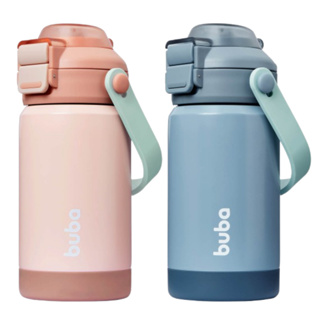 Garrafinha Térmica Infantil Parede Dupla 360ml Bebedor 2 em 1 Bico ou Canudo Aço Inox Alça Buba em Oferta na Shopee