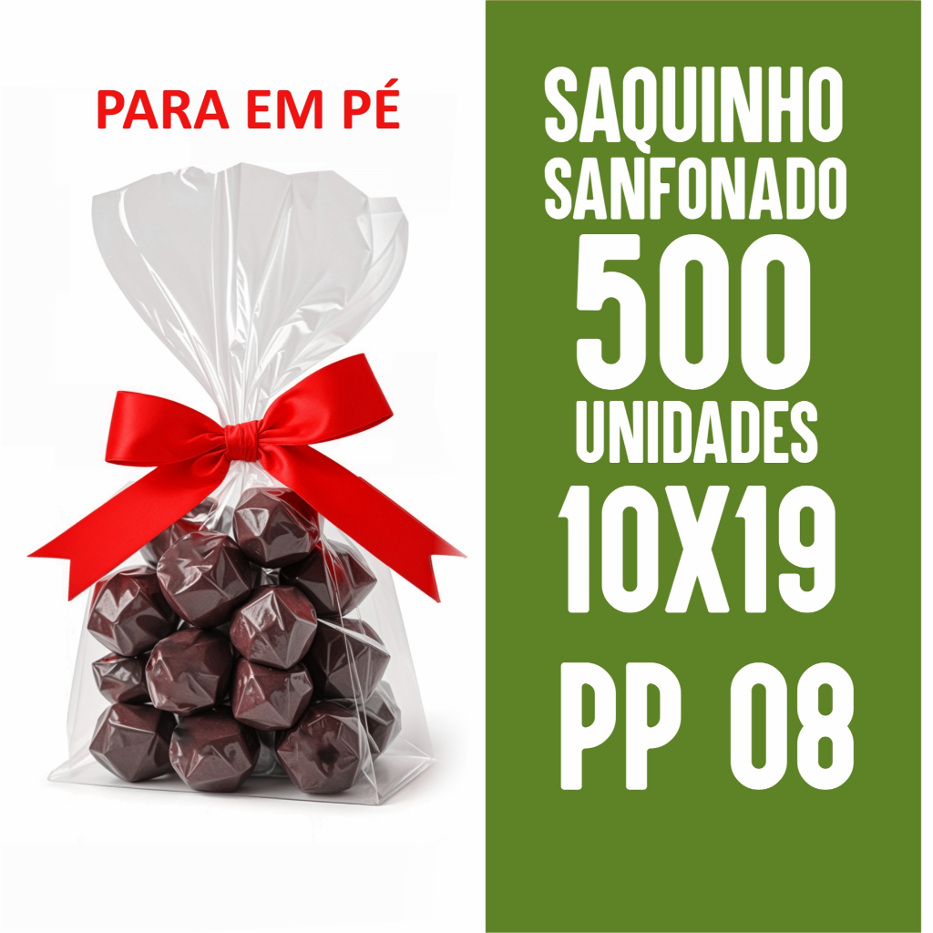 SAQUINHO SANFONADO 500 UNIDADES 10X19