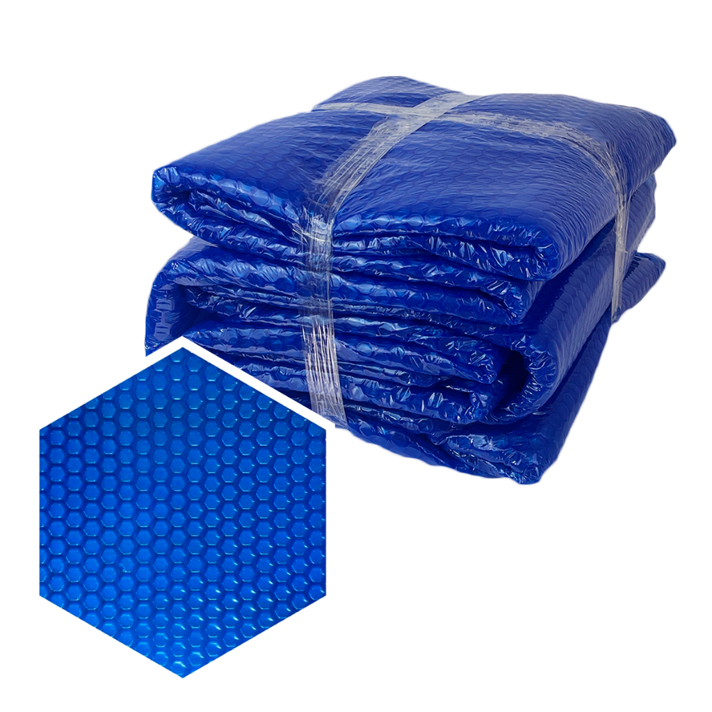 Capa Térmica Para Piscina 7 X 3,5m Plástico Bolha 300 Micras Azul