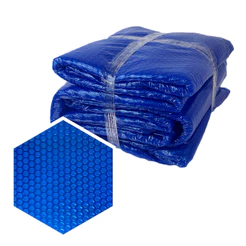 Capa Térmica Para Piscina 7 X 3,5m Plástico Bolha 300 Micras Azul