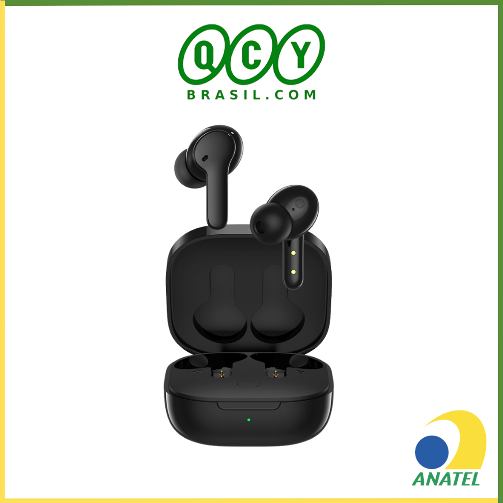 Fone de Ouvido QCY T13 ENC, Sem Fio Bluetooh 5.1, 4 Microfones Integrados 