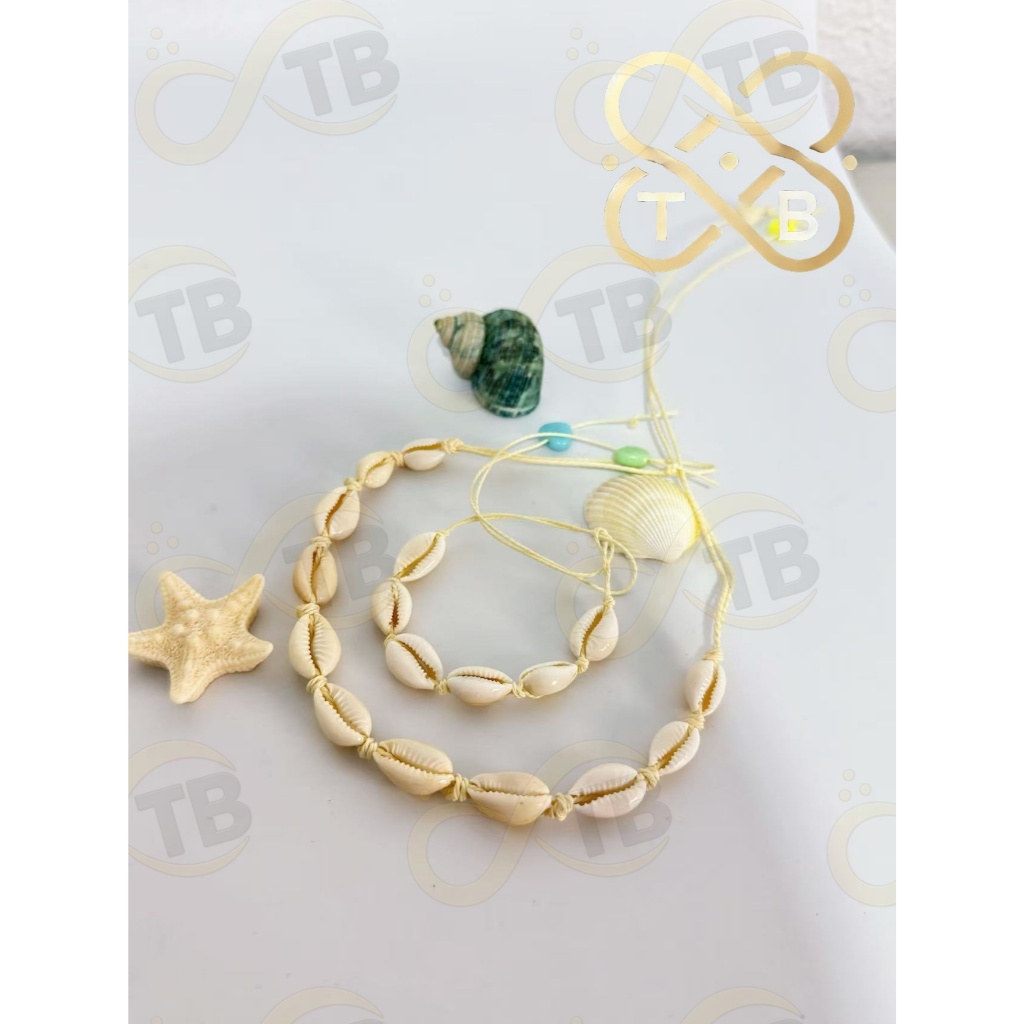TB Colar Choker Pulseira Búzios Naturais Concha Praia Gargantilha Tendência Verão Feminino Moda em Oferta na Shopee