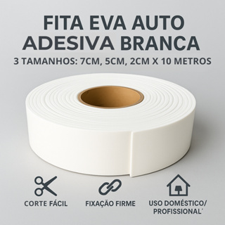 Fita EVA Ripado para Parede Autocolante: serve para Rodapé - Fita Adesiva para Vedação em Oferta na Shopee