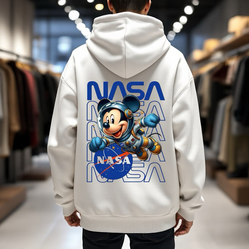 Moletom Canguru Desenho Famoso Infantil Mouse Blusa de Frio Masculino Flanelado Unissex Inverno Quente Feminino