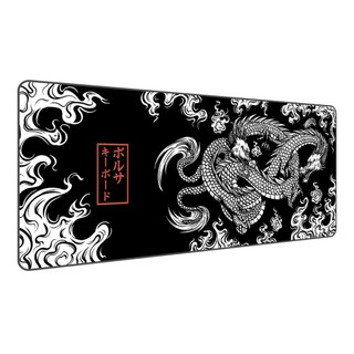 Mouse Pad Gamer Extra Grande Profissional 90x40 Deskpad Preto Ergonômico Speed Dragão - T…