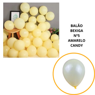 50~250 BALÃO BEXIGA Nº5 AMARELO CANDY CORES PASTEL em Oferta na Shopee