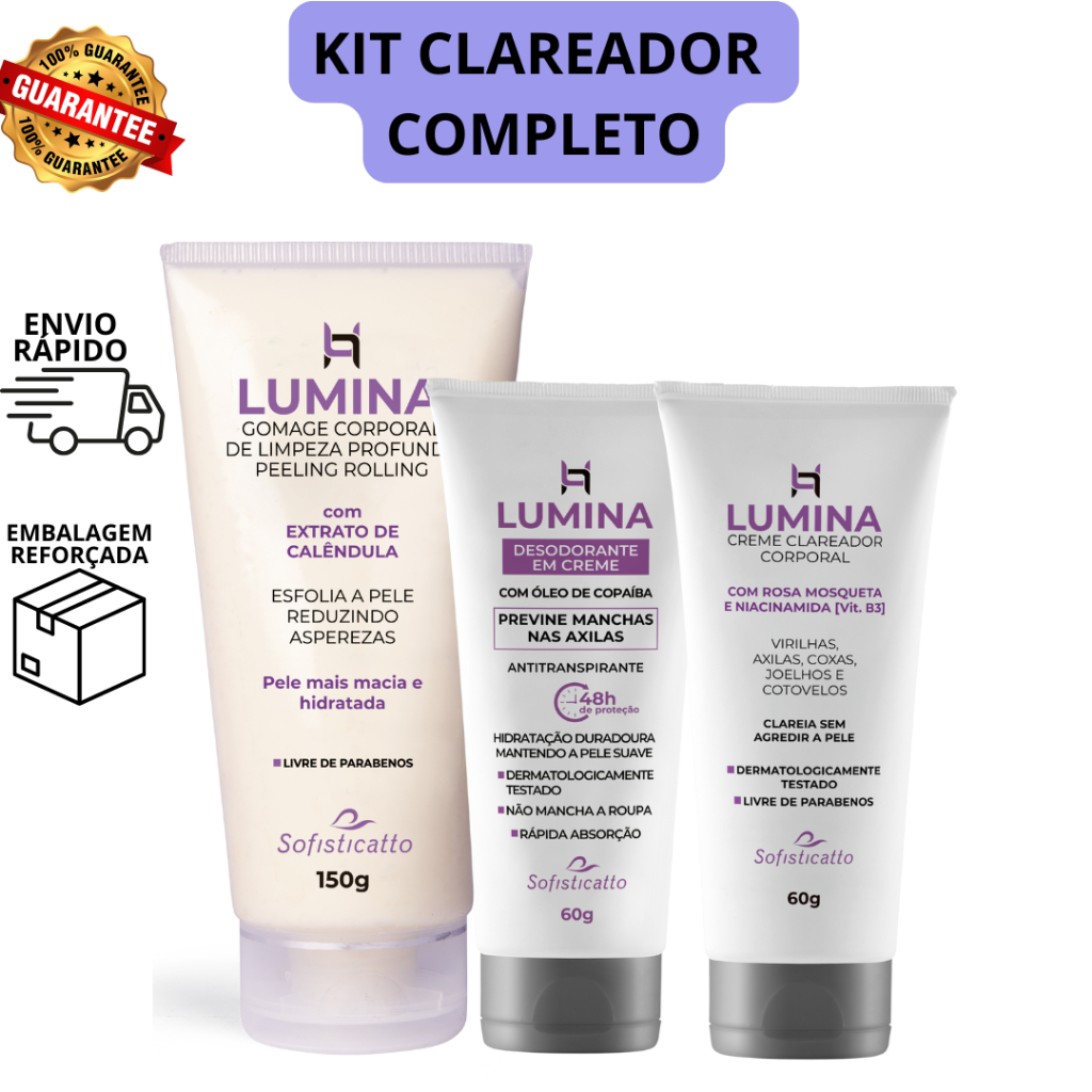 Kit clareador de virilha e axila Gomage Esfoliante Corporal e Desodorante Antitranspirante Sofisticato