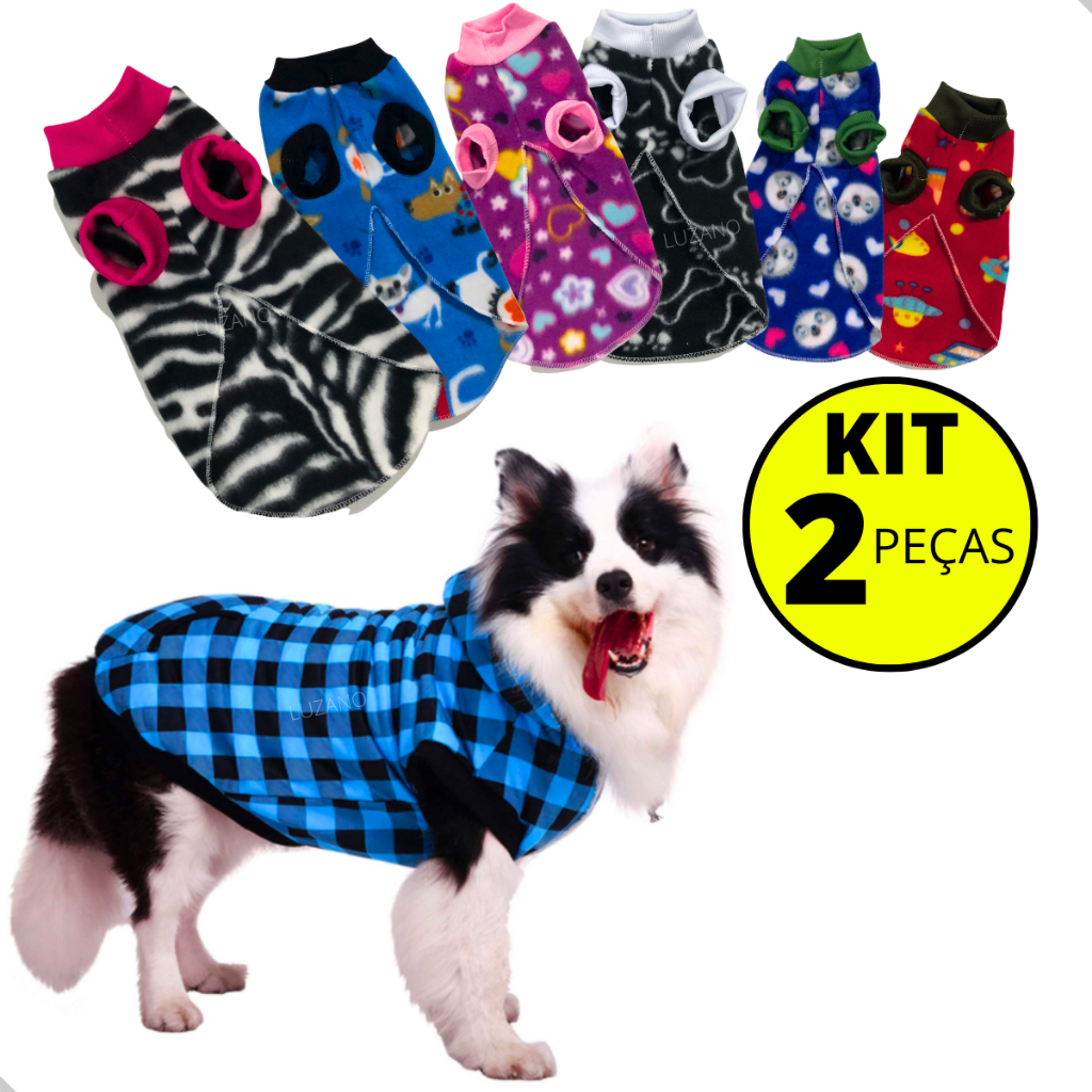 Roupa para Cachorro Roupa Pet Vestido Roupinha de Frio Soft Grande Porte Roupas para Cachorro
