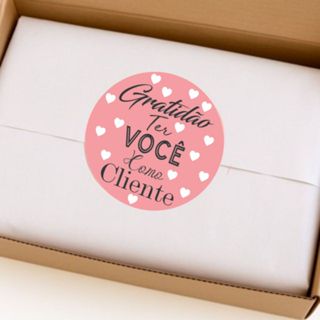 Kit 120 Adesivo Gratidão Etiqueta para Embalagem Loja em Oferta na Shopee