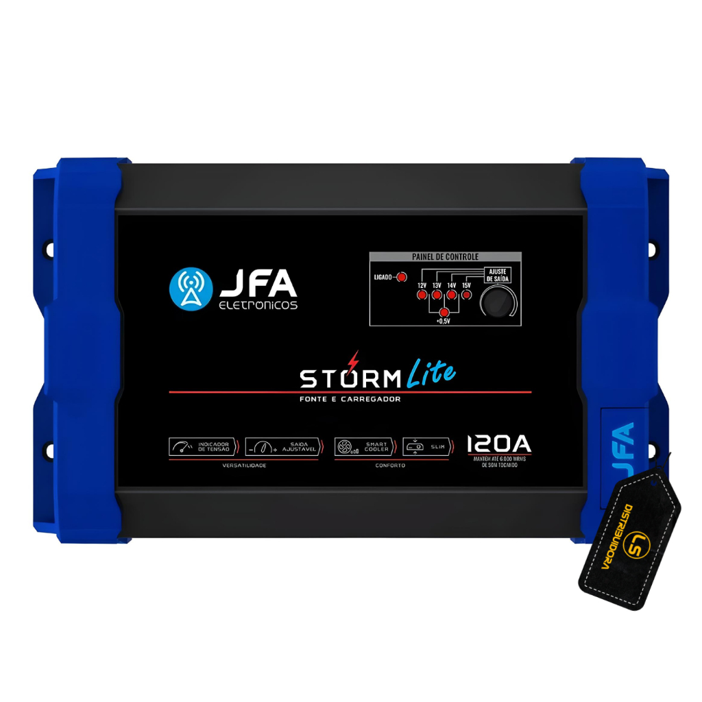 Imagem Fonte Carregador Automotivo Jfa 120a Storm Lite 12v Bivolt Cor Preto