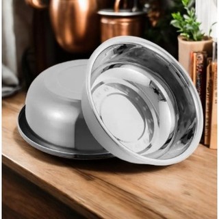 KIT 2 Un Bacias Inox Gigante 34, 38 ou 40 cm