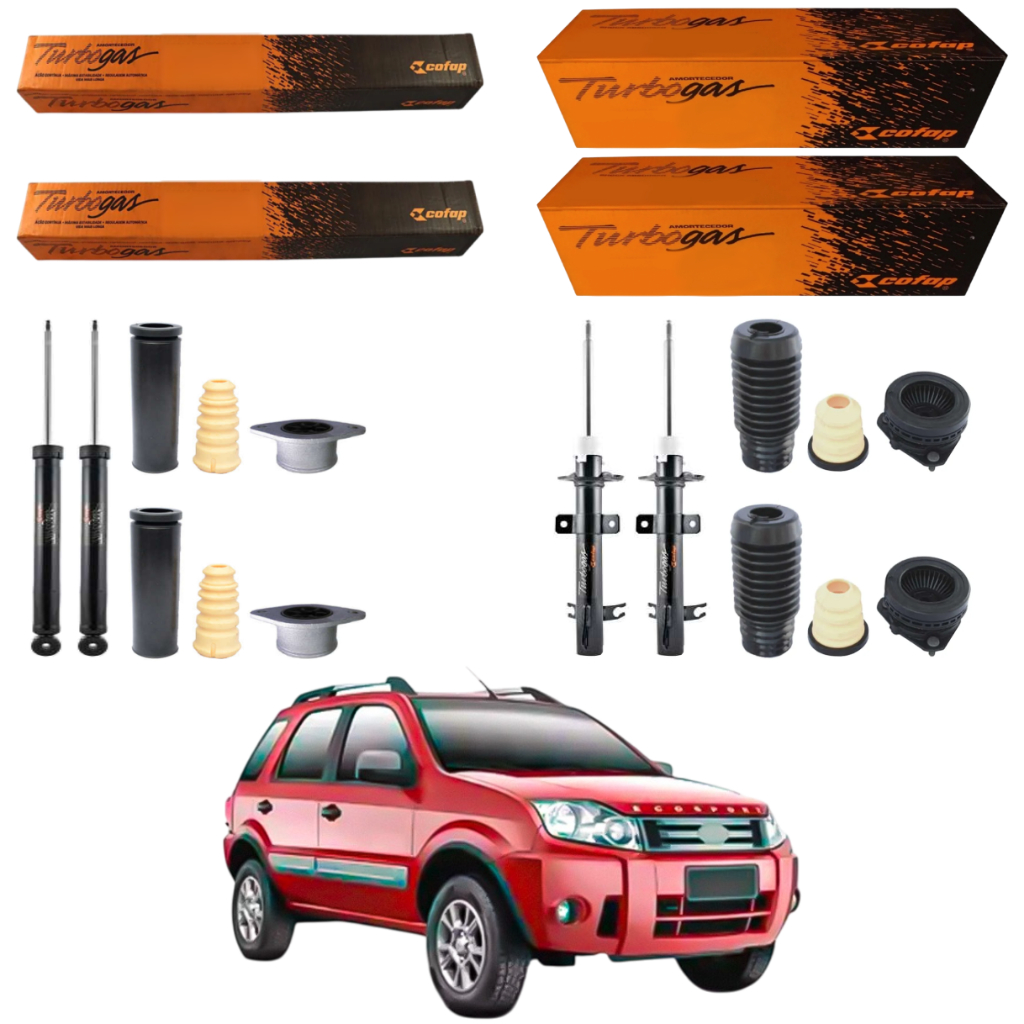 KIT 4 AMORTECEDOR ECOSPORT 2003 A 2012 COFAP + KIT