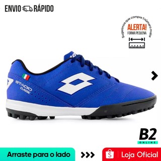 Chuteira Society Lotto Stadio Classic B700 Masculina 100% Original Com Nota Fiscal e Garantia