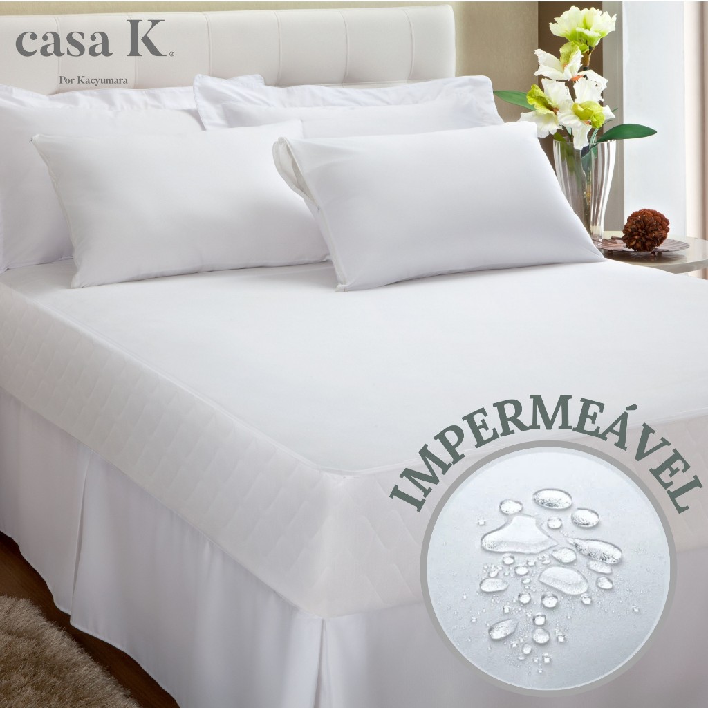 Capa Protetora De Colchão Impermeável Kacyumara 100% Algodão Solteiro Casal Queen King Kacyumara - Home & Living