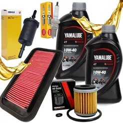 Kit Revisão Fazer 250 Abs Fz25 2018 Em Diante Yamalube 10w40 FIltros e Vela Ngk