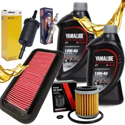 Kit Revisão Fz25 250 Abs Fazer 250 2018-2024 Óleo Yamalube 10w40 + Filtros + Vela Iridium Ngk