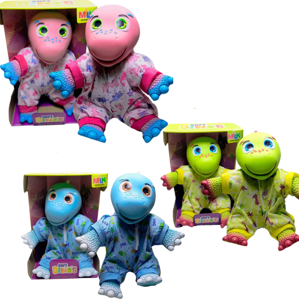 Boneco Soft Dinos Brinquedo de Vinil Super macio Milk Brinquedos Promoção em Oferta na Shopee