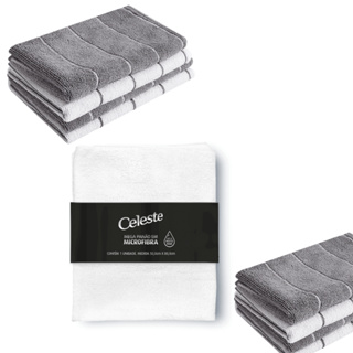 Mega Panão Multiuso Microfibra Celeste c/ 2 unidades 80x50 Cor Sortida em Oferta na Shopee