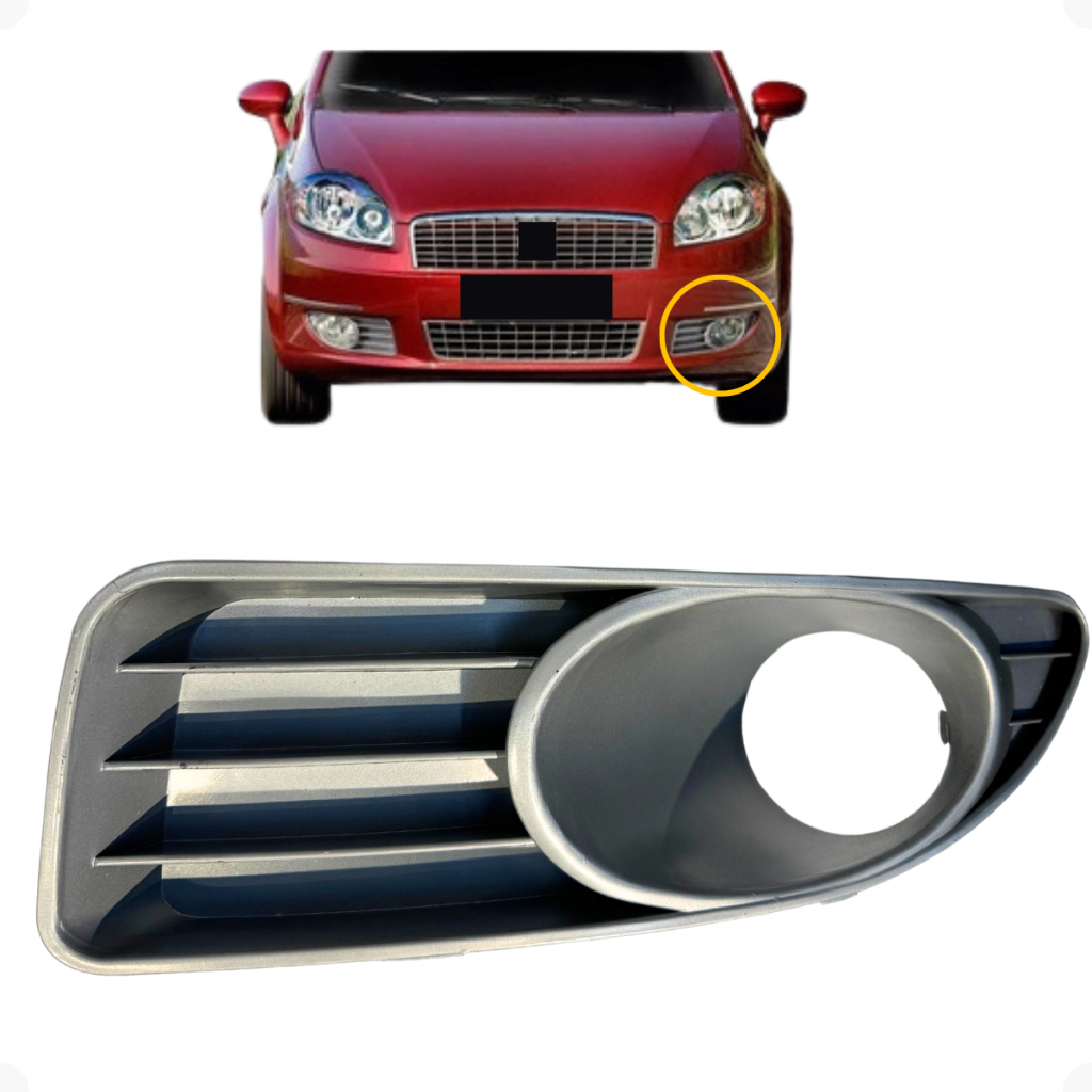 Moldura Farol de Milha Linea Cinza Lado Esquerdo Motorista 2009 2010 2011 2012 2013 2014 2015