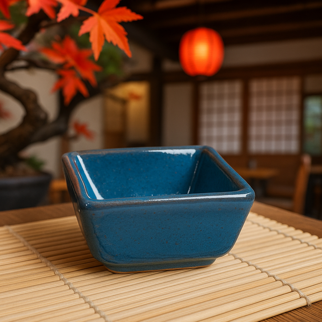 Mini Bowl Quadrado Cerâmica Finger Food Louça Decoração Mesa Posta Restaurantes Molhos