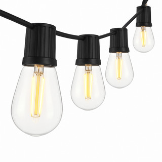 Varal de Luzes Externo Cordão Gambiarra 10 Metros com 20 Soquetes E27 | Sem Lâmpadas, com Prolongador