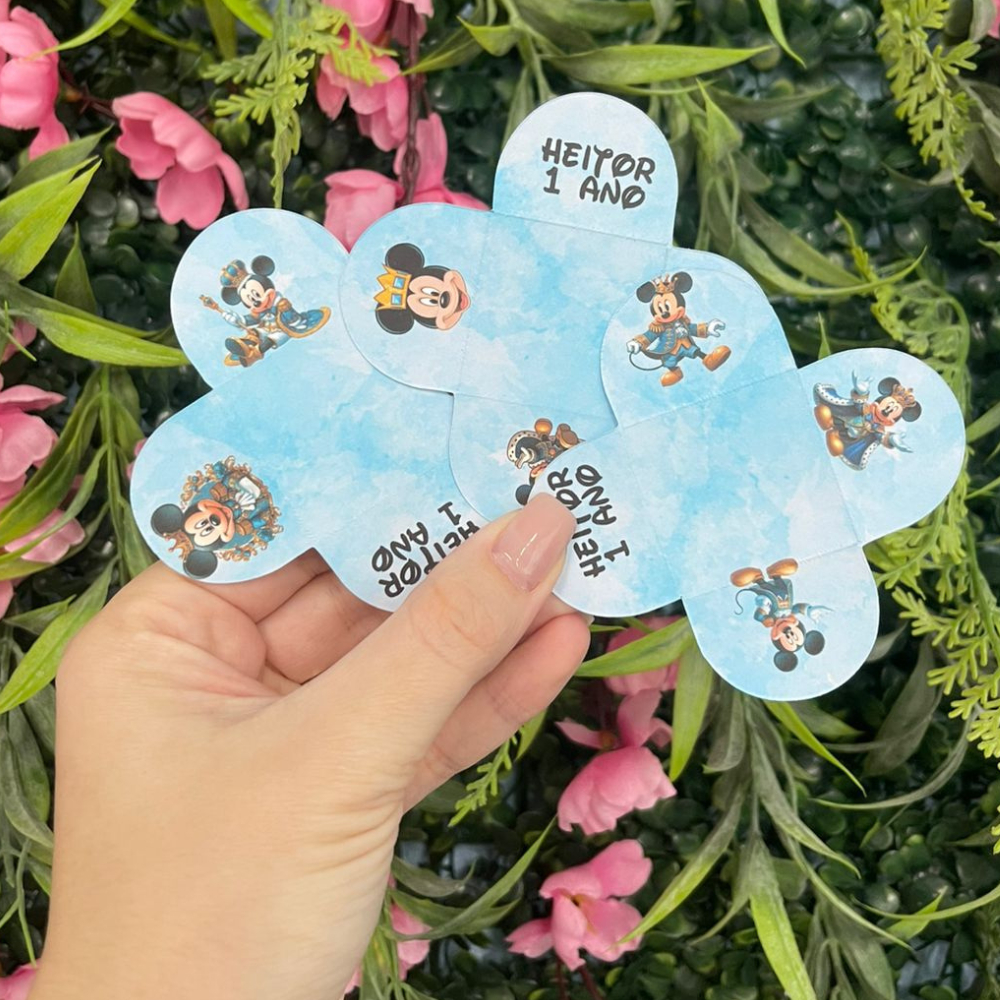 Forminha para Doces TEMA MICKEY REALEZA - Forminhas Personalizadas Mickey - Festa Mickey Realeza