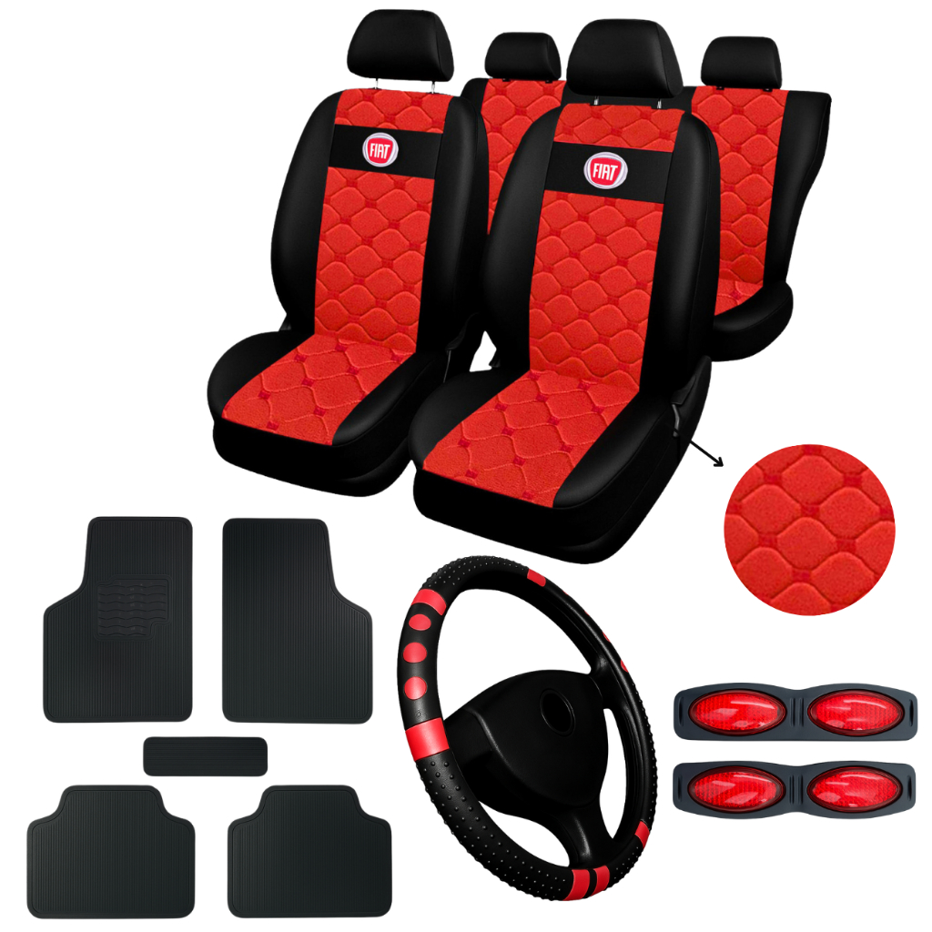 Capa de Banco Automotivo em Couro Para os Modelos Fiat Palio Uno Siena Strada Fiorino Grand Siena em Oferta na Shopee