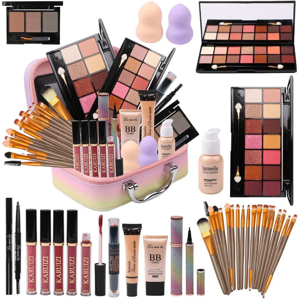 Kit Maquiagem e Skincare Top 5 Produtos mais vendidos Gloss Perfume