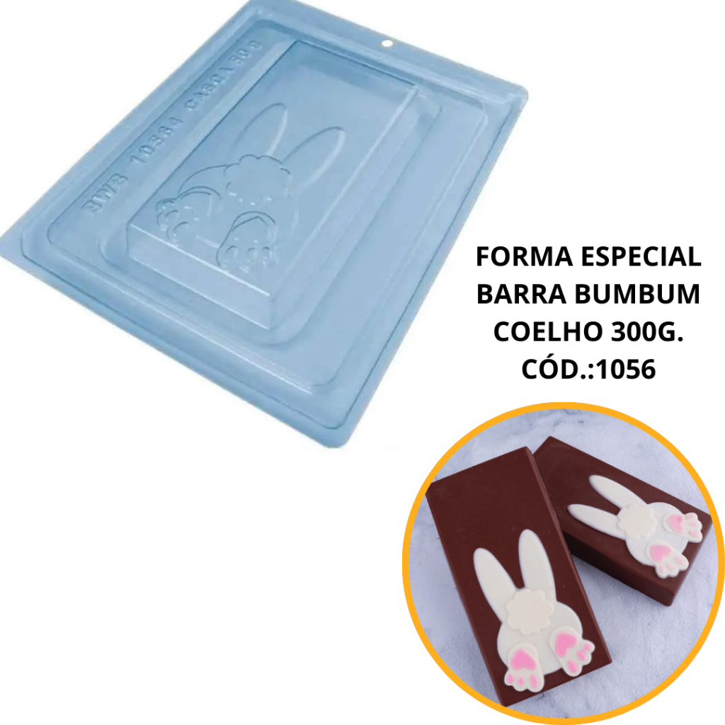 1~5 FORMA ESPECIAL TRAD. (3 PARTES)- BARRA BUMBUM COELHO 300g. CÓD.:10564 LANÇAMENTO PÁSCOA. (CHOCO) em Oferta na Shopee
