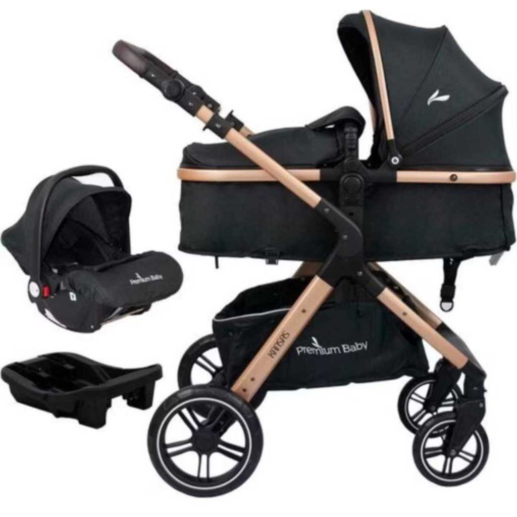 Carrinho de Bebê Europeu TS Kansas 3 em 1 Premium Baby - Base Veicular e Bebê Conforto em Oferta na Shopee