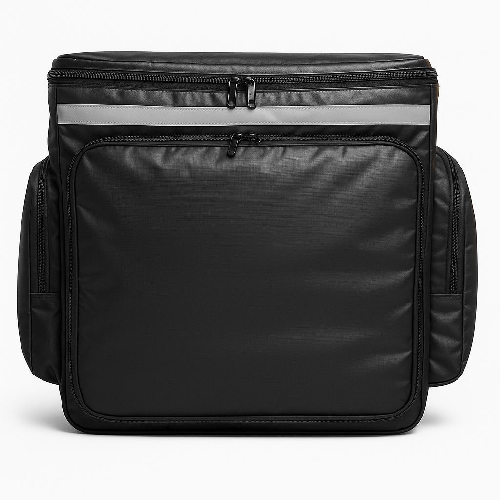 ISOBAG Preta LONA para pizzaria 75Litros bag térmica delivery motoboy prende no baú Bag