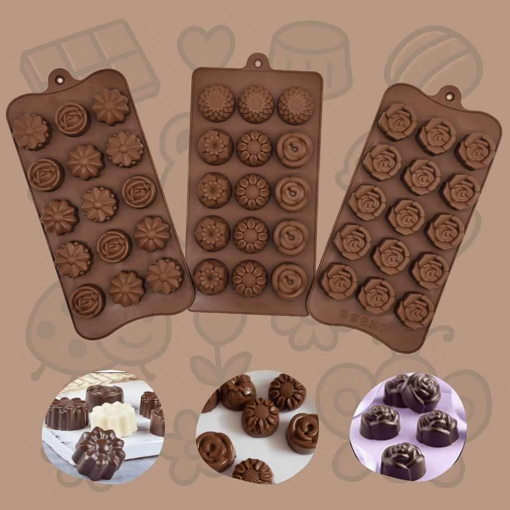 Forma de Silicone Para Chocolate Bombom Doces Gelo Gelatina Resina Molde Silicone modelos diversos