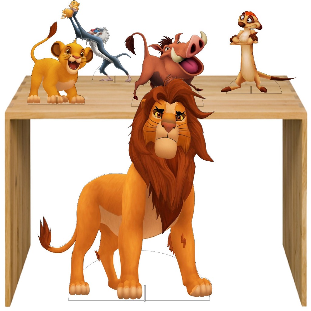 Kit Display Tema Rei Leão 5 Peças Totens em Oferta na Shopee