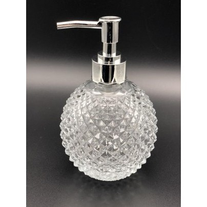 Saboneteira em Vidro 220ml Formato Bola Vidro Detalhado Luxo em Oferta na Shopee