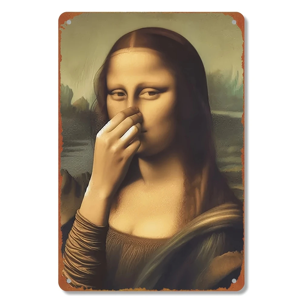 Quadro Divertido Monalisa Engraçada – Arte Decorativa com Humor e Estilo em Oferta na Shopee