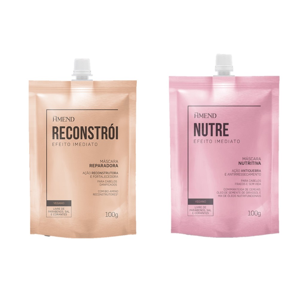 Amend Kit Efeito Imediato Máscara Reconstrói e Nutre 100g em Oferta na Shopee