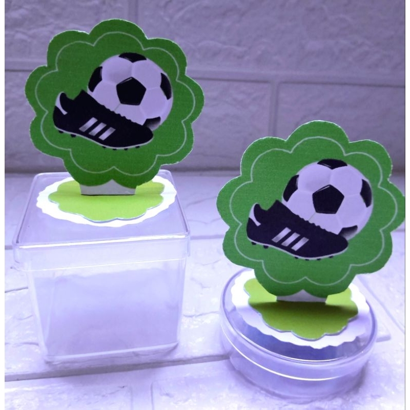 Kit Aplique Cenário 3D,Futebol,10,20,30 ou 40 unidades.Tag Personalizada ,Festa, Lembrancinhas para Caixinha Acrílicos