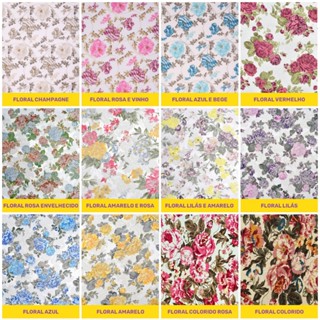 Tecido Jacquard Estampado Floral Para Decoração 1m x 2,80m em Oferta na Shopee