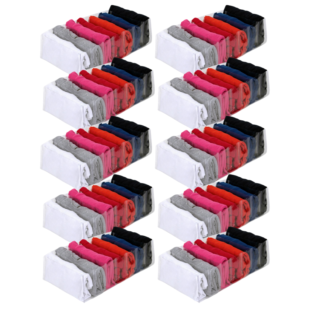 Kit com 12 Colmeia Organizadora de gavetas GG Clean Transparente 23×10×40cm