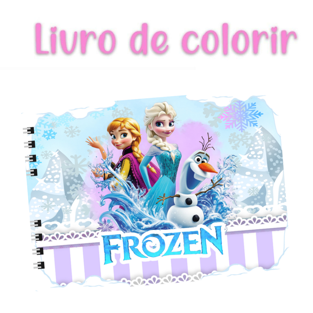 Livro de Colorir FROZEN Folha Grossa e Capa Dura 180g 50 Páginas / PROMOÇÃO em Oferta na Shopee