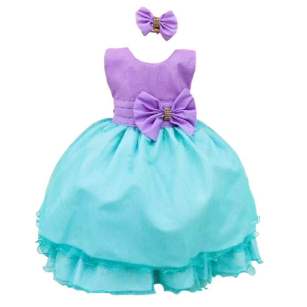 Vestido de Luxo Tema Fundo do Mar Ariel JM032