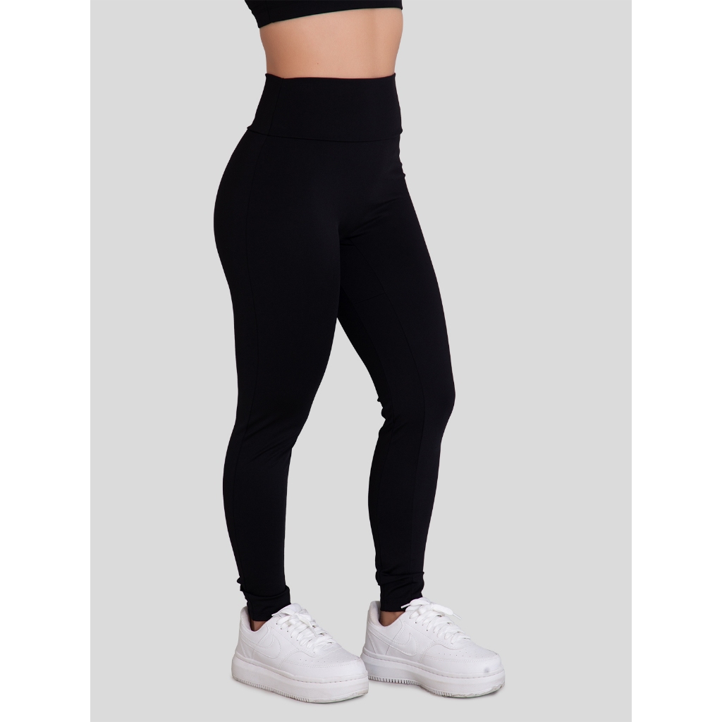 Calça Legging sem costura frontal  Poliamida Rocca em Oferta na Shopee