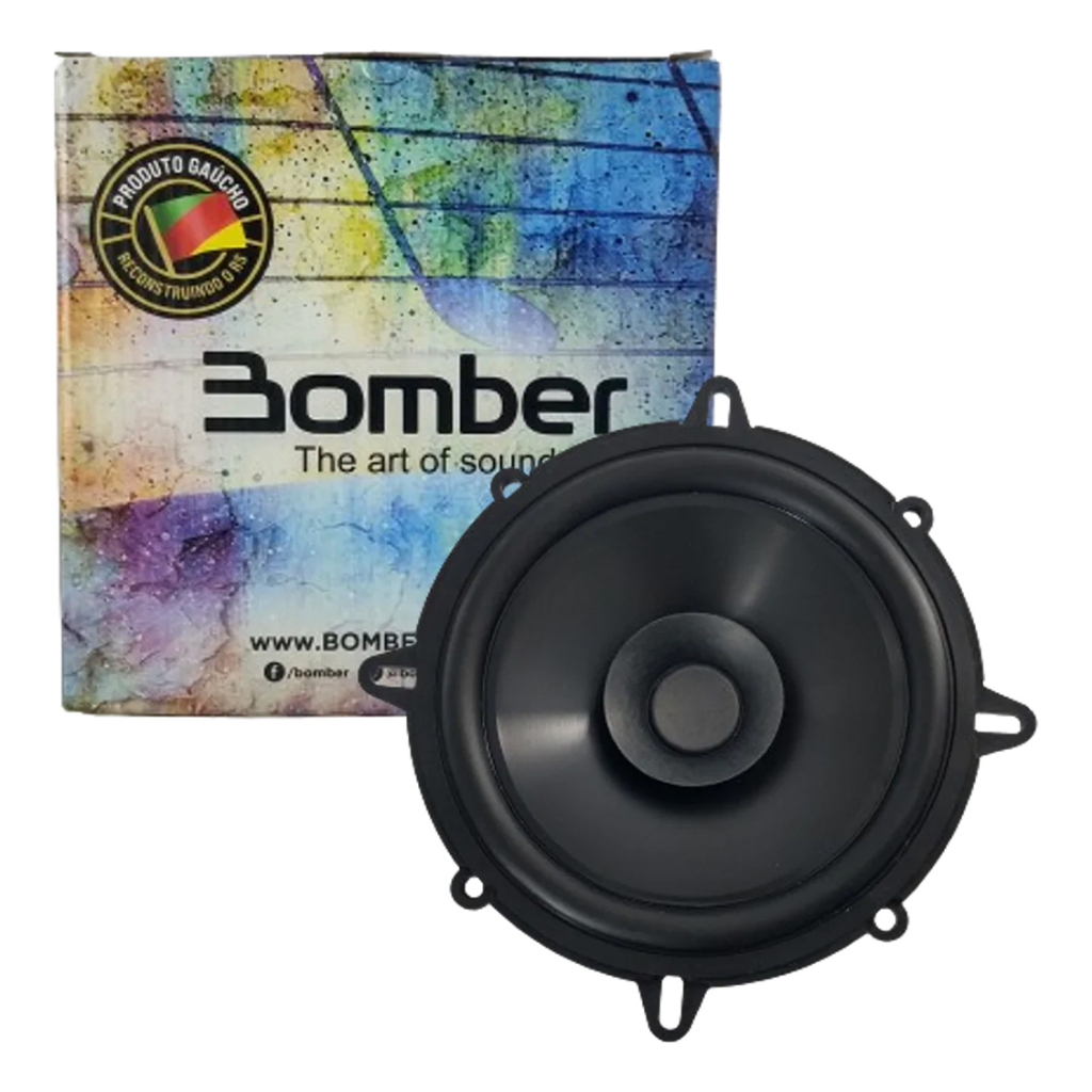 Par Alto Falante 5 Polegadas Bomber Montadoras 100w Rms 4 Ohms Cor Preto - Auto Falante Autofalante - Spare Parts and Accessories for Vehicles