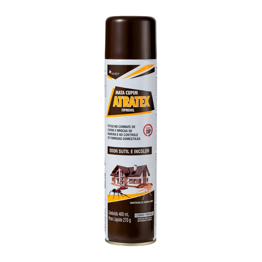 Atratex Cupinicida Spray 400ml - Eficaz contra Cupins, Brocas e Formigas - Home & Living